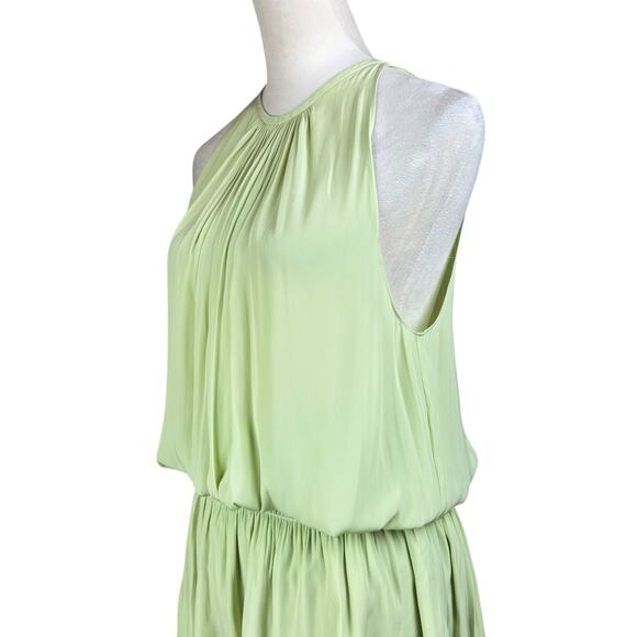 Ramy Brook Paris Light Green Sleeveless Halter Smocked Drop Waist Mini Dress - Picture 7 of 13